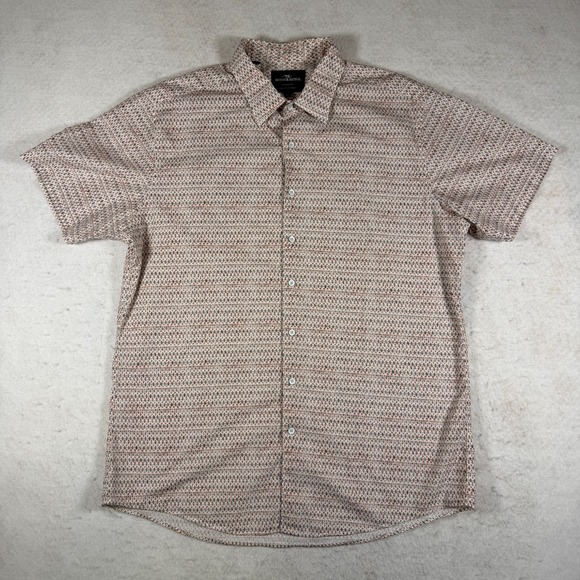 Rodd & Gunn Other - Rodd & Gunn Mens XL Sports Fit Woven In Italy Geometric Short Sleeve Shirt Multi